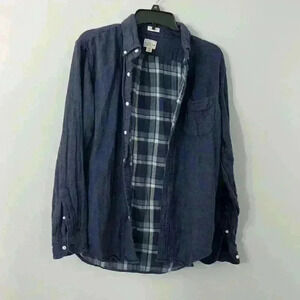 JCrew Buttondown Re-Imagined Navy Ultra Soft Slim Fit Size M Medium